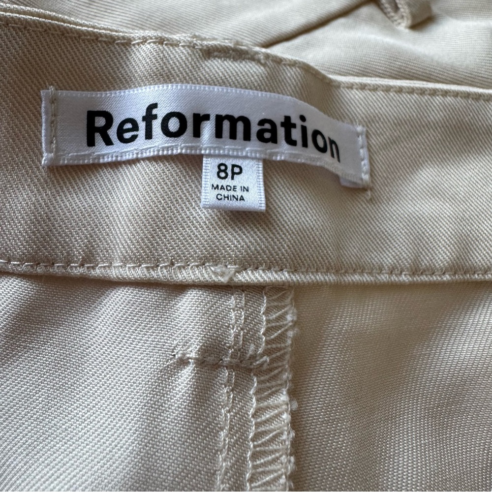 Reformation Mason Pant 8 Petite Short Sugar Color - Picture 8 of 10